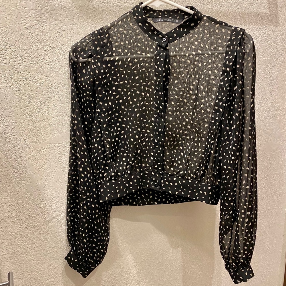 ZARA cropped blouse - Picture 3 of 4